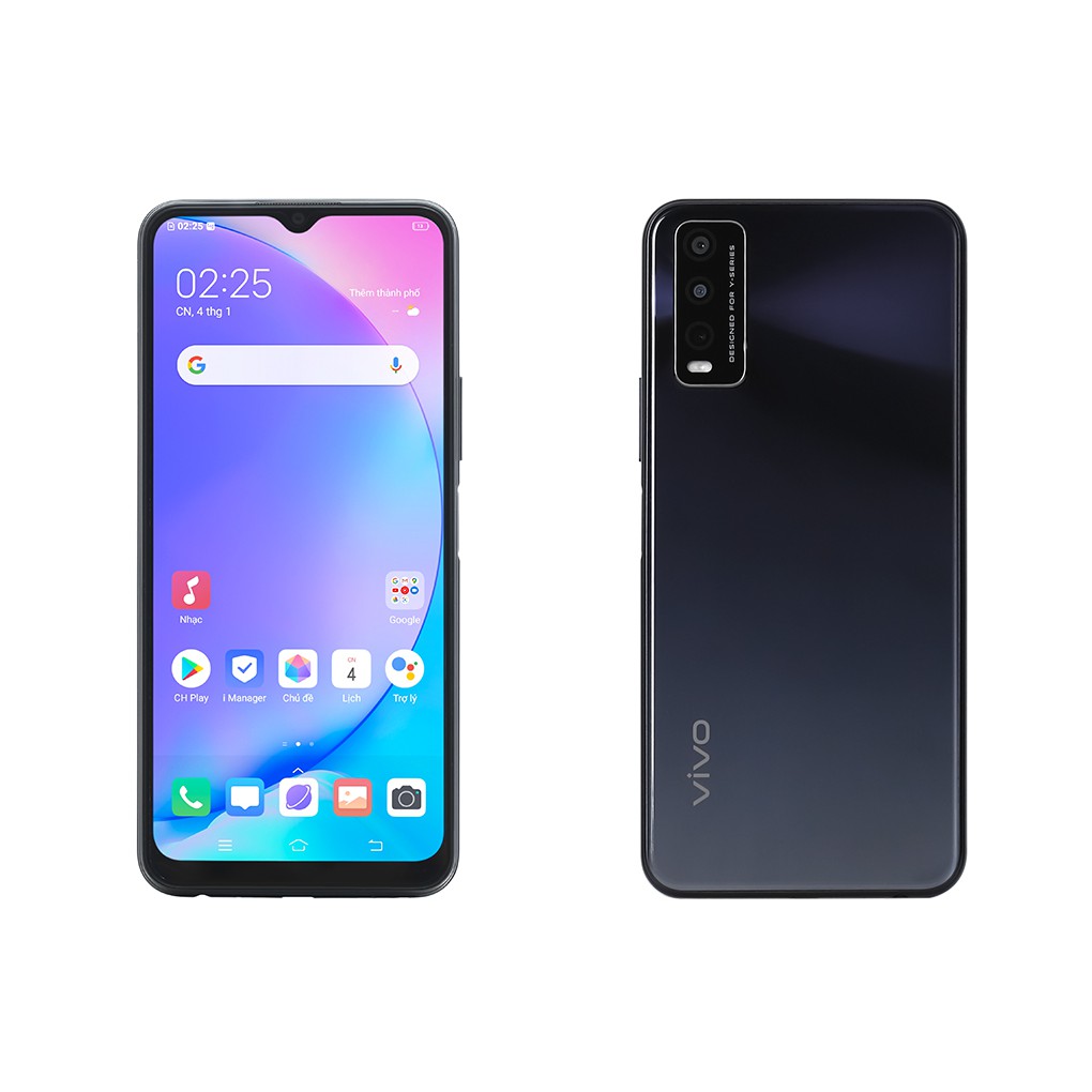 Điện thoại Vivo Y12s (4GB + 128GB)-Màn hình IPS LCD 6.51",Pin khủng 5000 mAh,Cảm biến vân tay,Màu: Đen, Xanh -Chính Hãng | BigBuy360 - bigbuy360.vn
