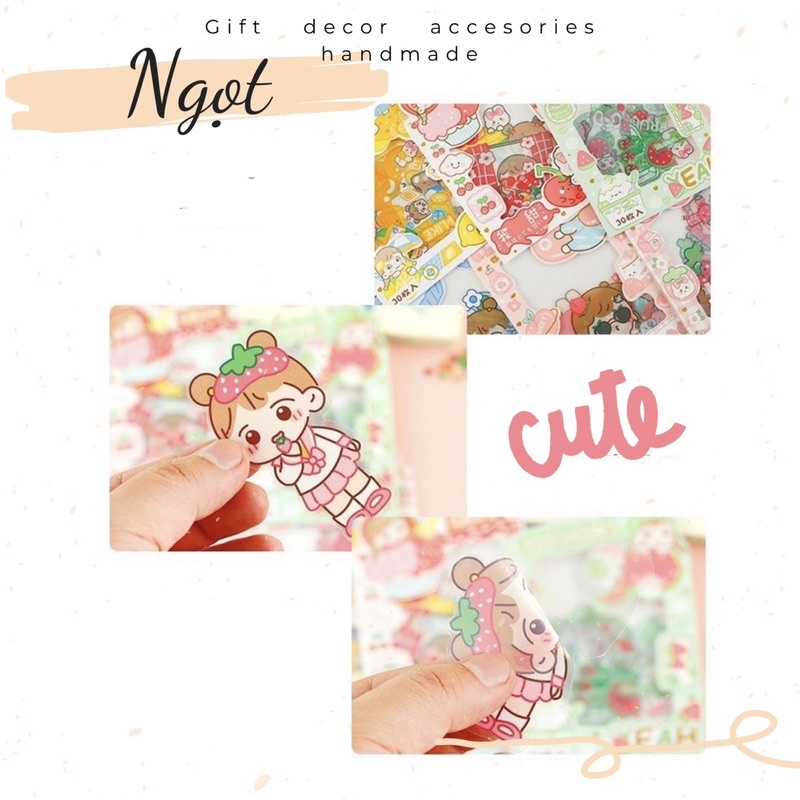 Tập 30 Hình dán Sticker Cô Gái Hoa Quả Fruit Girl