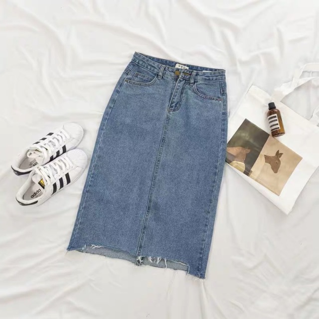 Chân váy bò dài basic (hàng TQ) | BigBuy360 - bigbuy360.vn