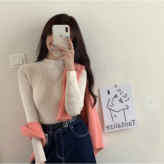 Áo Len Nữ Vải Len Tăm Cổ 3 Phân Form Ôm ALE03 | BigBuy360 - bigbuy360.vn