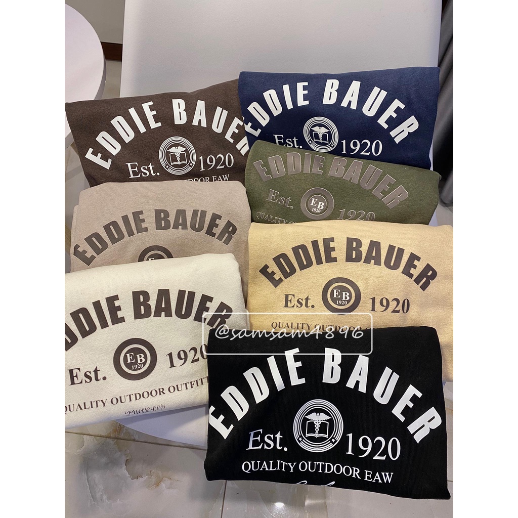 Áo Phông Oversize In EDDIE BAUER 3158 Chất Tuyết Nhung, Cotton Khô Mặc Đôi Nam Nữ Samsam4896