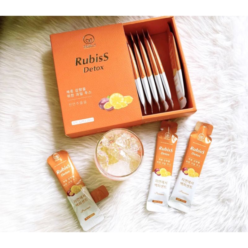 Siêu phẩm Giảm cân Rubiss detox chính hãng 100%, thách thức mỡ, cực dễ uống