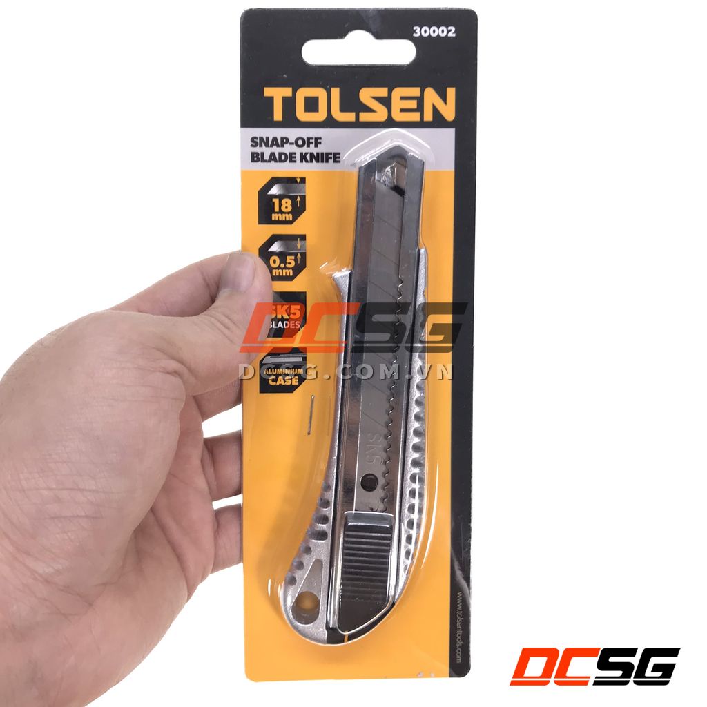 Dao rọc giấy cán nhôm bản 18mm Tolsen 30002 | DCSG