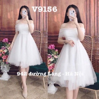 Váy Thiết Kế Váy trắng dự tiệc, chụp kỉ yếu