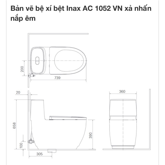 Bồn cầu INAX AC-1052VN chính hãng