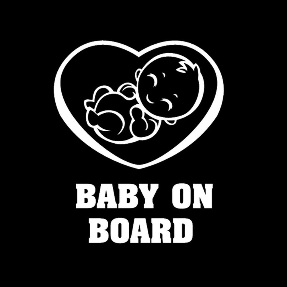 Miếng dán chất liệu vinyl kí hiệu Baby On Board trang trí xe hơi