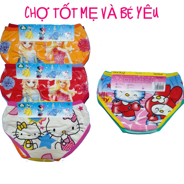 (13-30KG) SET 2 QUẦN CHIP BÉ GÁI COTTON VIỆT NAM