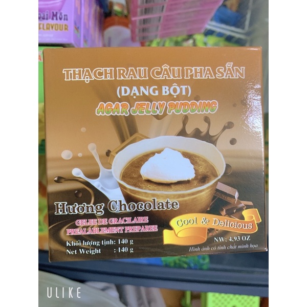 Bột Thạch Rau Câu Pha Sẵn KONNYAKU Hộp 140g Đủ Vị