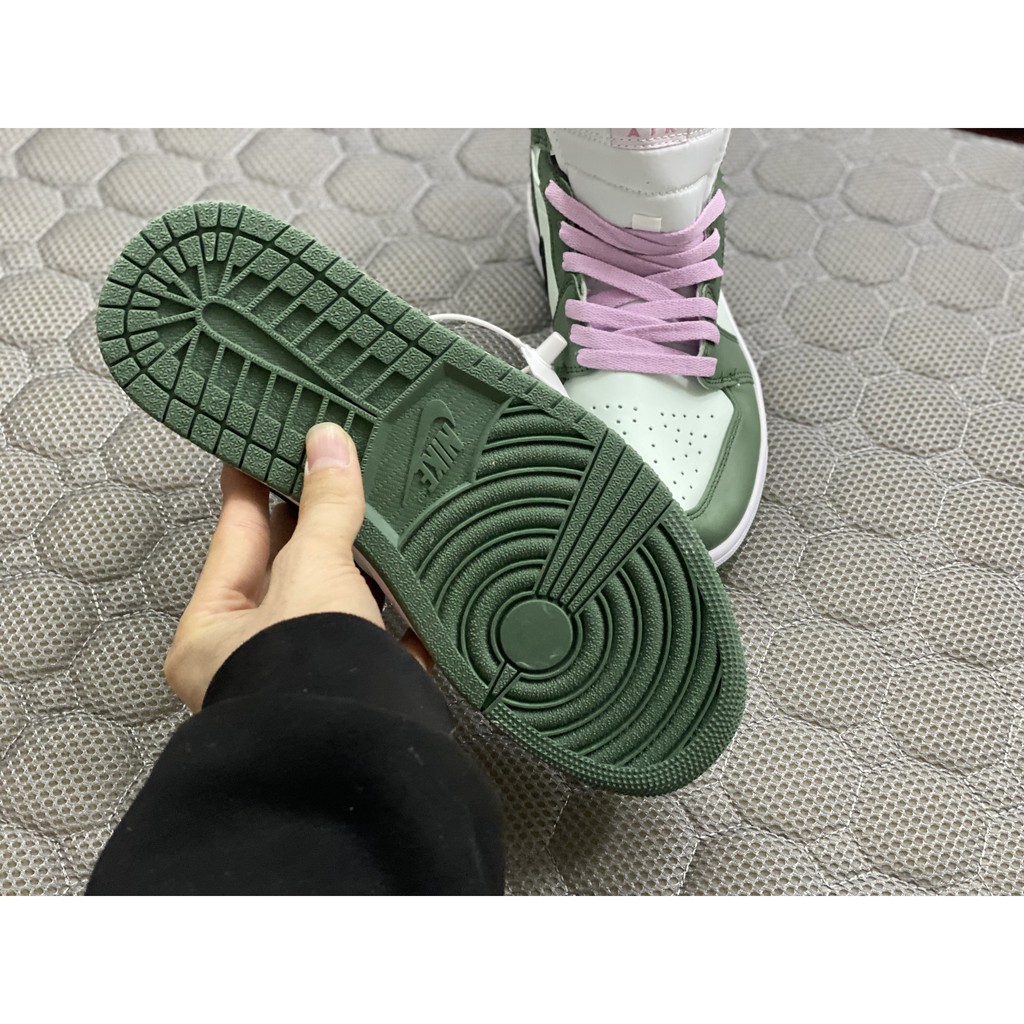 (Full Box + Phụ Kiện ) Giày Thể Thao Air Jordan 1 Mid SE Dutch Green - trà xanh Bản S.c | BigBuy360 - bigbuy360.vn