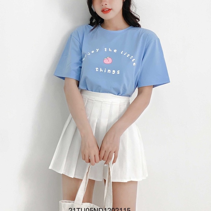 Áo thun nữ unisex tay ngắn VM STYLE, áo phông đẹp đi học in Enjoy the little ulzzang 22ATU03ND0602