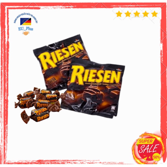 Kẹo socola đen, nhân mềm Riesen 105g, 150g, 231g