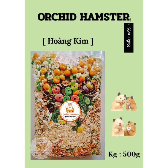 Thức Ăn Hamster Cao Cấp ,Vỗ Béo Vị [ Hoàng Kim ] Hàng Giống Hình