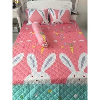 Xả kho bộ drap giường cotton lụa Thỏ tai dài (chọn mẫu)
