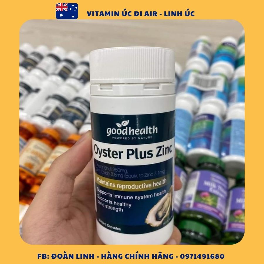 Tinh chất hàu biển Oyster Plus ZinC Goodhealth 60 viên - viên hàu úc Oyster Plus, Hàng úc đi air