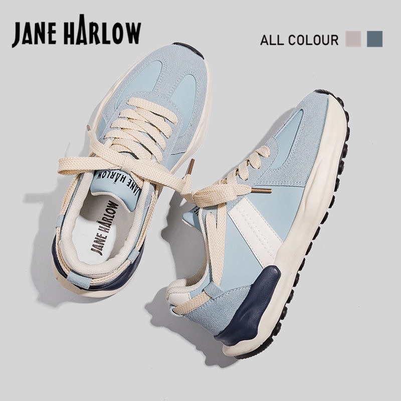 Giày JANE HARLOW Thể Thao Nữ Cổ Thấp Đế Răng Form Ôm Chân