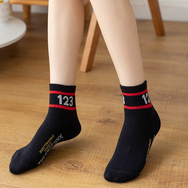 Vớ tất cổ ngắn sọc màu 1 2 3