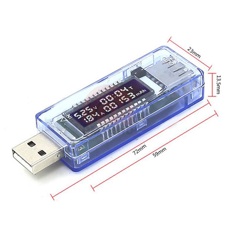 Bộ sạc USB Bác sĩ điện áp Đồng hồ đo dòng điện Vôn kế Ampe kế Thời gian làm việc Nguồn điện Máy đo dung lượng pin