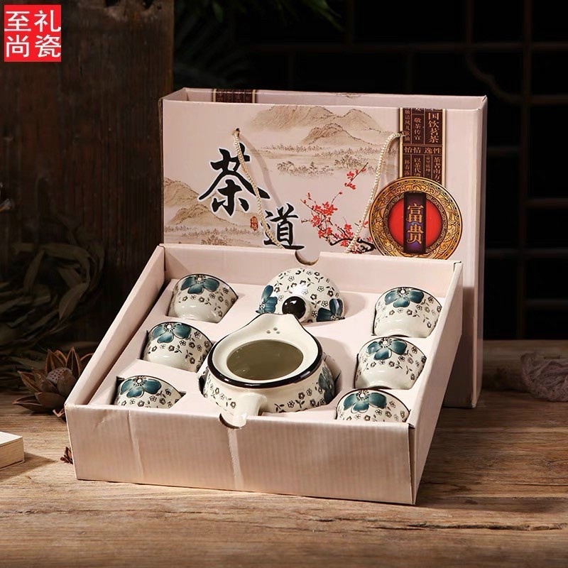 BỘ ẤM TRÀ MINI 1 ẤM 6 TÁCH CAO CẤP ( màu đỏ )