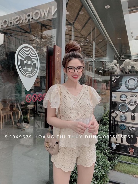 Set áo cánh tiên ren + quần ren