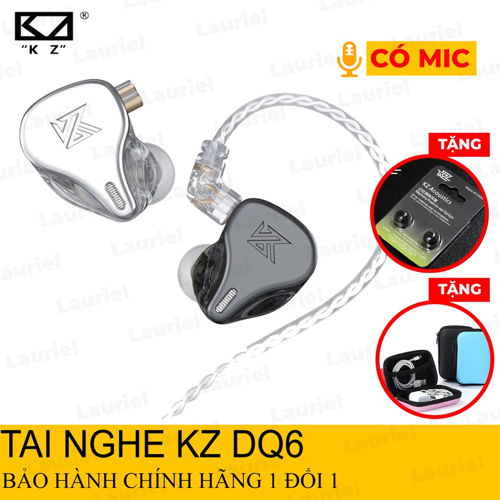 Tai nghe KZ DQ6 tai nghe nhét tai Hifi thể thao chống ồn 3DD có Micro