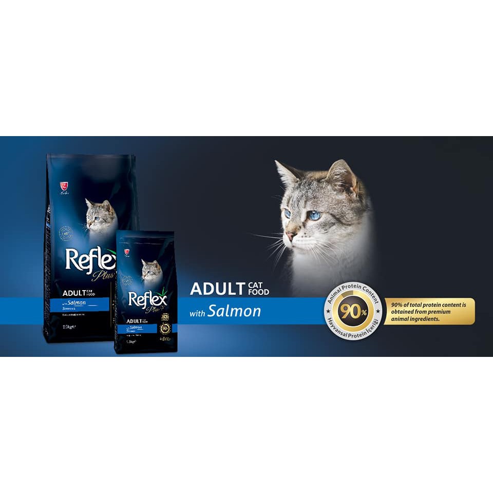 hạt Reflex PLUS mèo lớn vị cá hồi 1,5kg (Thức ăn cho mèo Reflex Plus Adult Cat Food Salmon )
