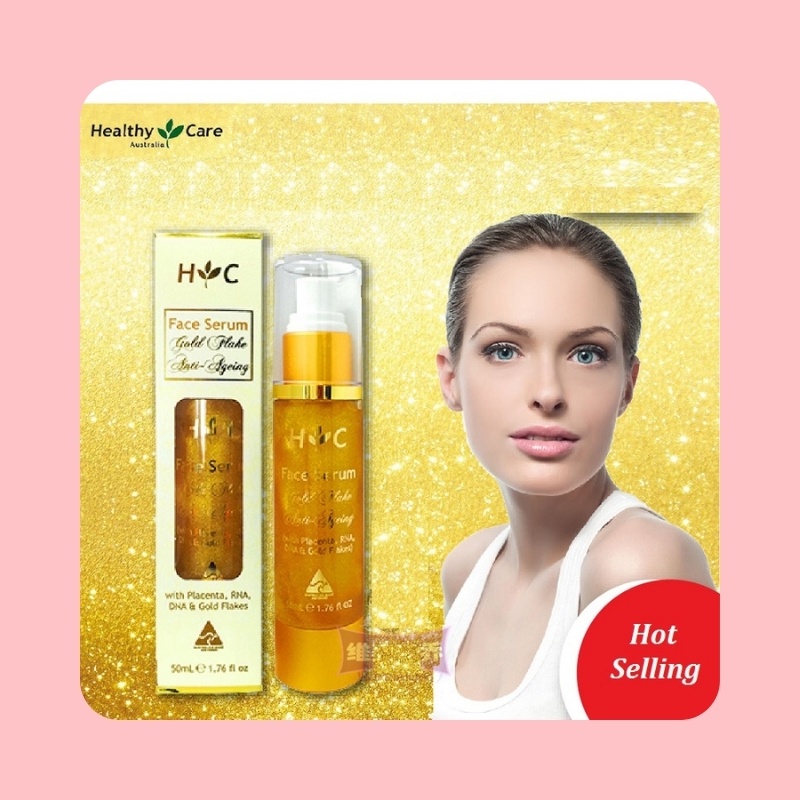 Serum dưỡng da Healthy Care Anti Ageing Gold Flake Face (50ml), Úc