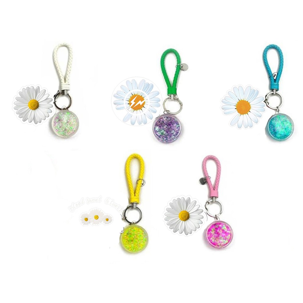 Móc khoá gấu dâu lotso thỏ stella cáo lina kim tuyến MKT4 hoa cúc GD cute dễ thương kpop thần tượng idol hoạt hình