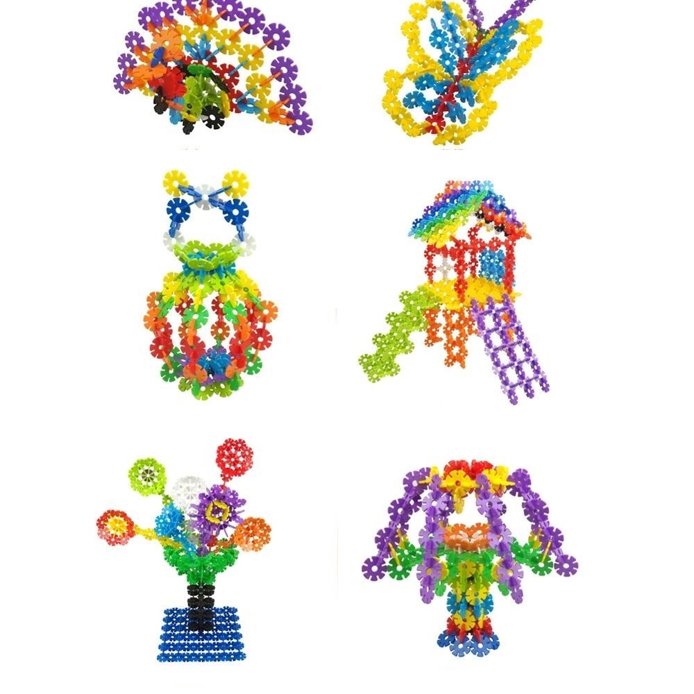 Hộp đồ chơi ghép hình nhựa 400 chi tiết hình hoa cho bé sáng tạo hình khối từ 3 tuổi