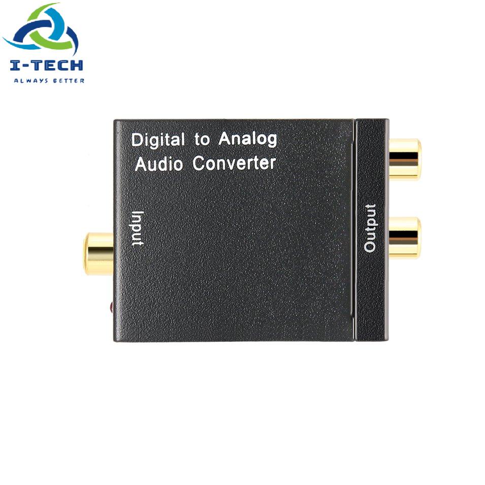 Digital Optical Coaxial Toslink Signal to Analog Audio Converter Adapter RCA