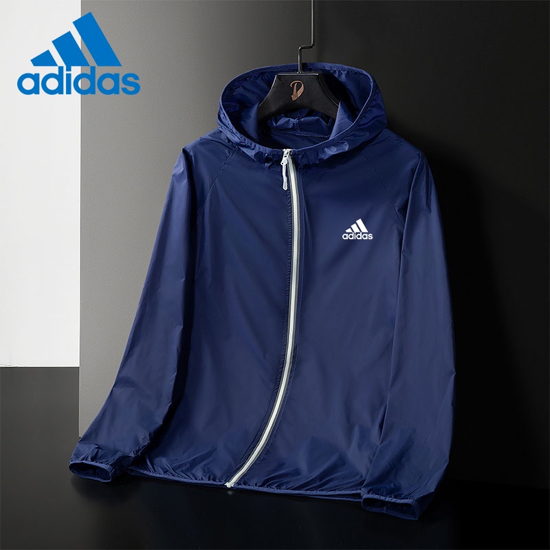 Adidas Áo Khoác Gió Màu Trơn Siêu Nhẹ Nhanh Khô Chống Tia UV Thời Trang 2022 Cho Nam Và Nữ