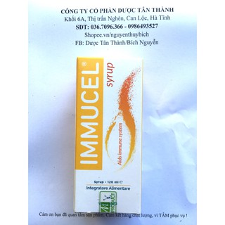 (Chính hãng) Siro Immucel - Tăng sức đề kháng, vị thơm dễ uống, kích thích ăn cực mạnh