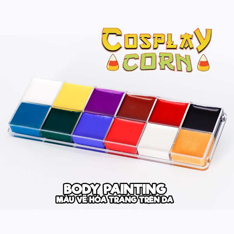 Bảng Face & body panting - Vật phẩm màu hóa trang cosplay màu vẽ mặt màu vẽ cơ thể body hóa trang Corn.cosplay.shop