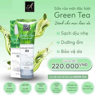 Sữa rửa mặt Trà xanh X2