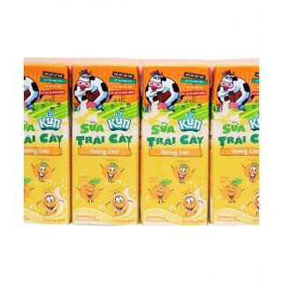 Thanh Hóa - LỐC SỮA TRÁI CÂY KUN HƯƠNG CAM 4X180ML