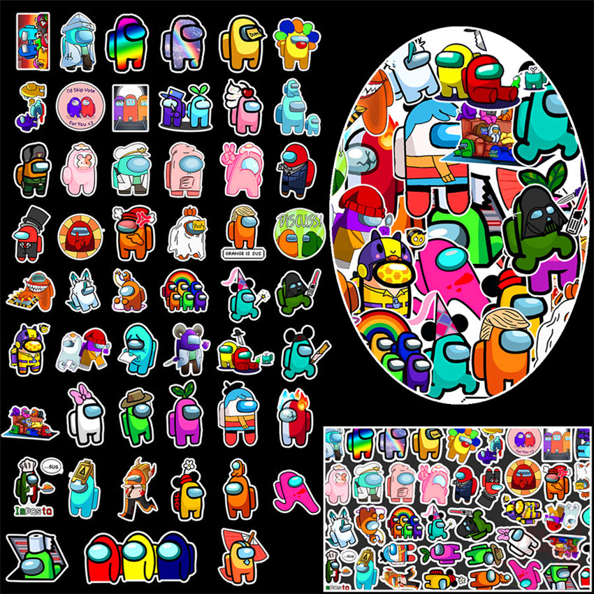 ❉ Among Us - Series 08 Innersloth Games Stickers ❉ 50Pcs/Set Waterproof DIY Fashion Decals Doodle Stickers