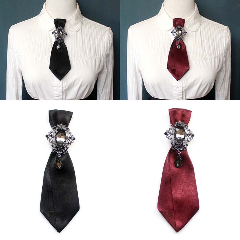 Nơ Cài Cổ Áo Họa Tiết Hoa Thời Trang Xinh Xắn Cho Nữ