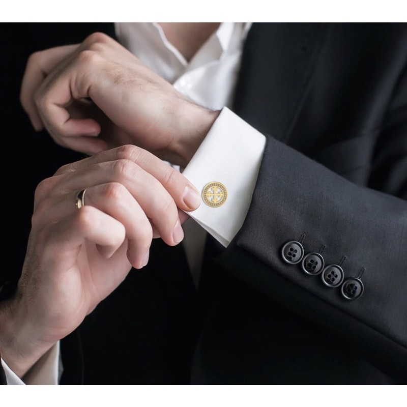 Khuy măng sét chất liệu thép , Cufflinks cài tay áo sơ my tặng kèm hộp đựng sang trọng làm quà tặng