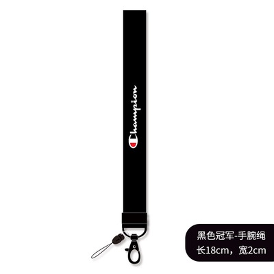 Thời trang Lanyard đen đơn giản có thể tháo rời cổ tay chống mất dây treo cổ dây cổ có giá trị cao Lanyard Anime