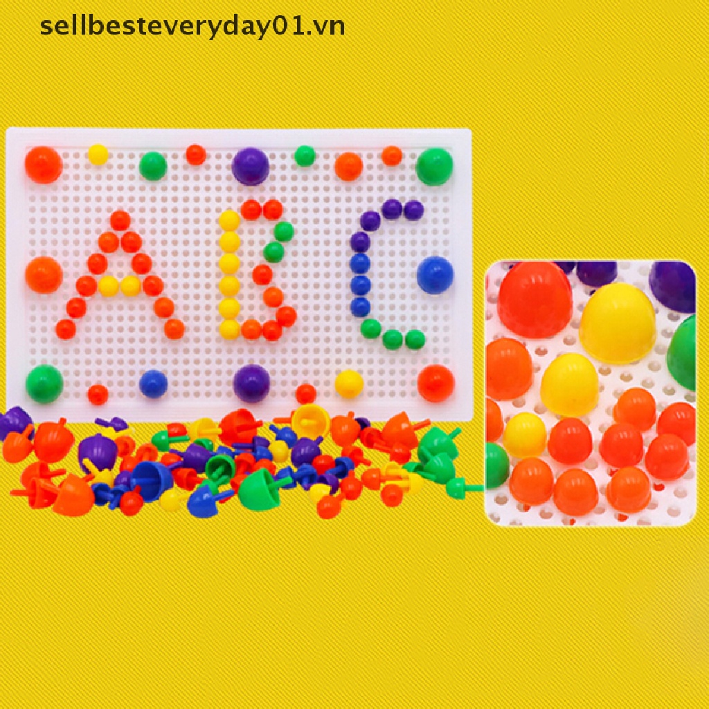 1 Bộ Đồ Chơi Xếp Hình Cây Nấm Bằng Nhựa Cho Bé