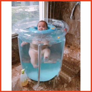 [RẺ VÔ ĐỊCH ] BỂ BƠI THÀNH CAO DOLPHIN UMO CHO BÉ ( CAO CẤP ) size 80x80cm + Kèm phao cổ