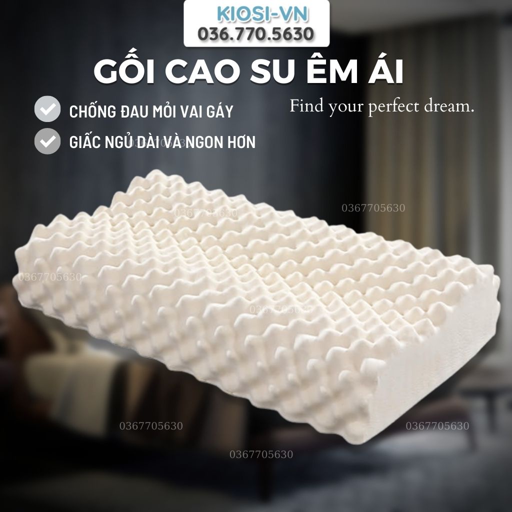 Gối Cao Su Non KAW Cao Cấp Thoáng Mát, Cải Thiện Giấc Ngủ Ngon