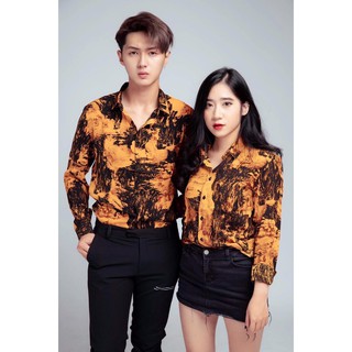 (CHẤT SIÊU ĐẸP) Áo Sơ Mi Đôi Nam Nữ Cao Cấp