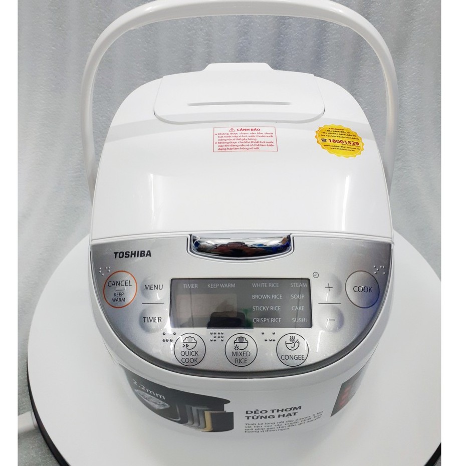 Nồi cơm điện tử Toshiba RC-10DH (W), 1.0L, hàng công ty BH 12 tháng | BigBuy360 - bigbuy360.vn
