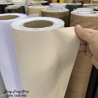 Decal màu kem nhám - giấy dán tường bàn tủ màu kem nhám