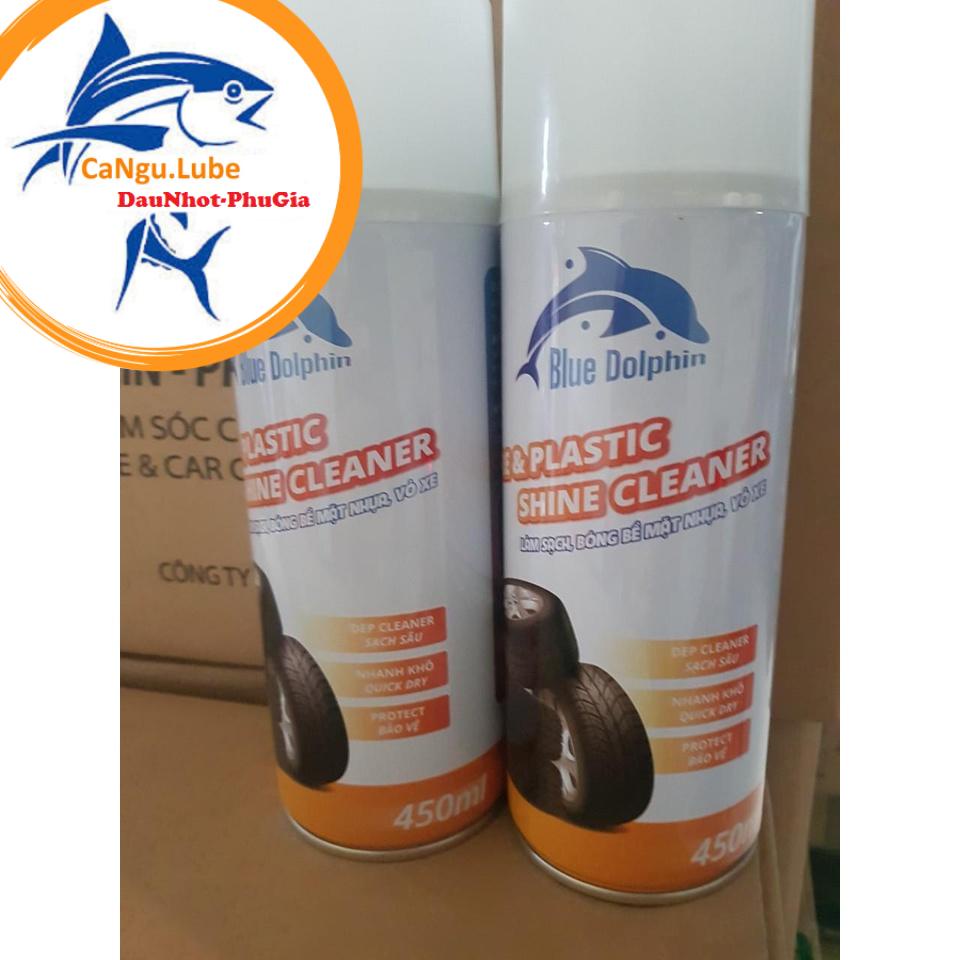 Chai xịt dưỡng nhựa nhám xe máy xe ô tô giúp phục hồi nhưa lại màu nguyên bản chai 450ml và có thể xịt làm bóng lốp xe