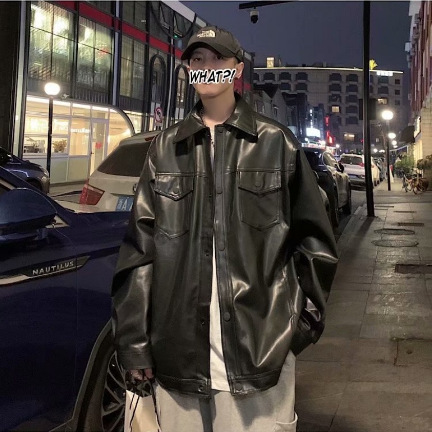 Áo khoác da phong cách retro mỹ cá tính cho nam áo khoác nam phong cách hàn quốc thời trang cao cấp áo khoác nam