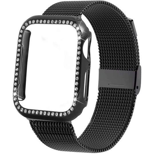Dây Đeo + Vỏ Bảo Vệ Inox Cho Đồng Hồ Thông Minh Apple Watch 7 41mm 45mm 40mm 44mm 42m