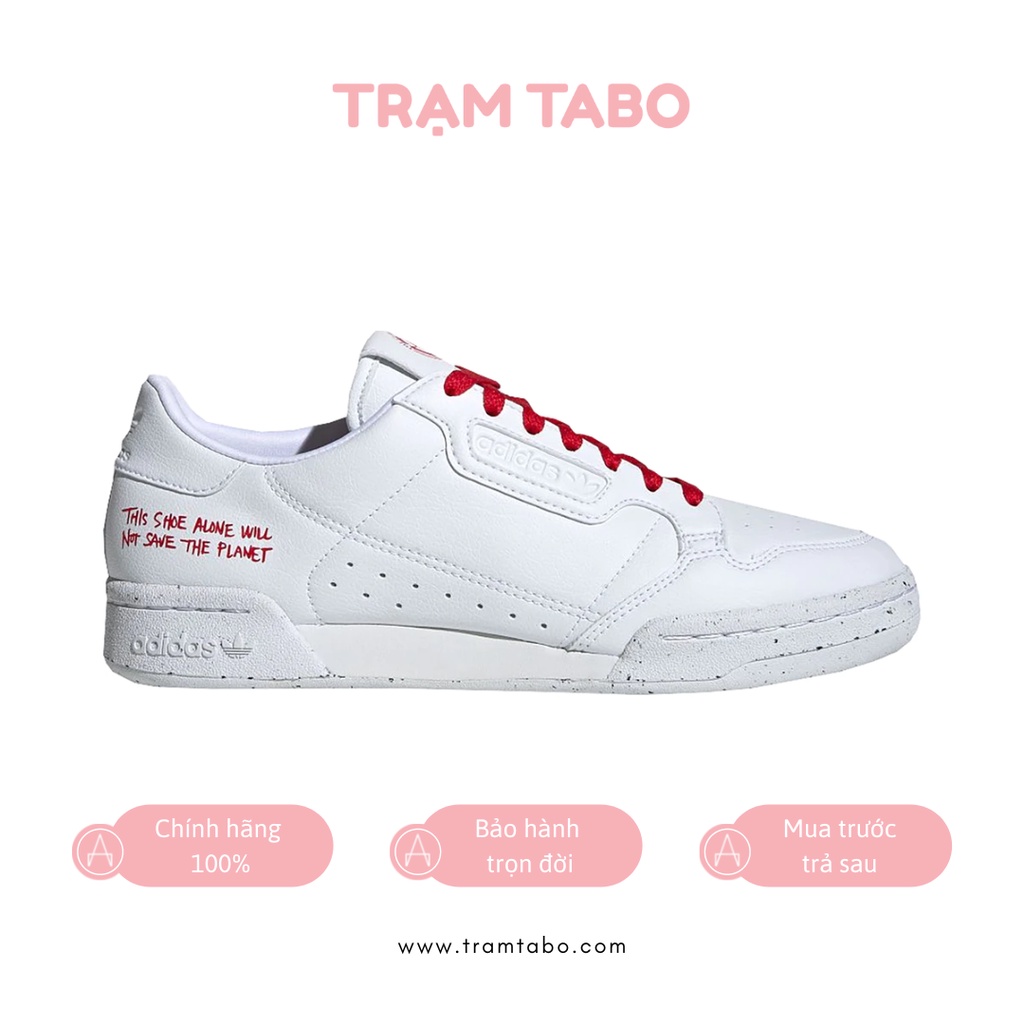 FU9787 - GIÀY NAM ADIDAS CONTINENTAL 80 CLEAN CLASSIC WHITE SCARLET - MÀU TRẮNG/ĐỎ