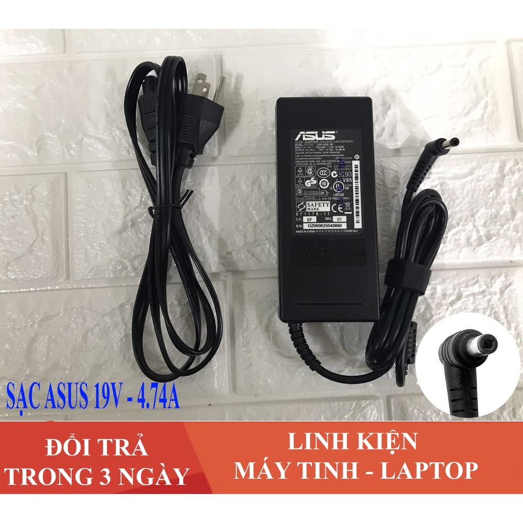 Sạc Laptop Asus 19V - 4.74A ( 90W ) Kèm dây nguồn ( Adapter Asus 19V - 4.74A - 90W ) | FREE SHIP ĐƠN TỪ 50K