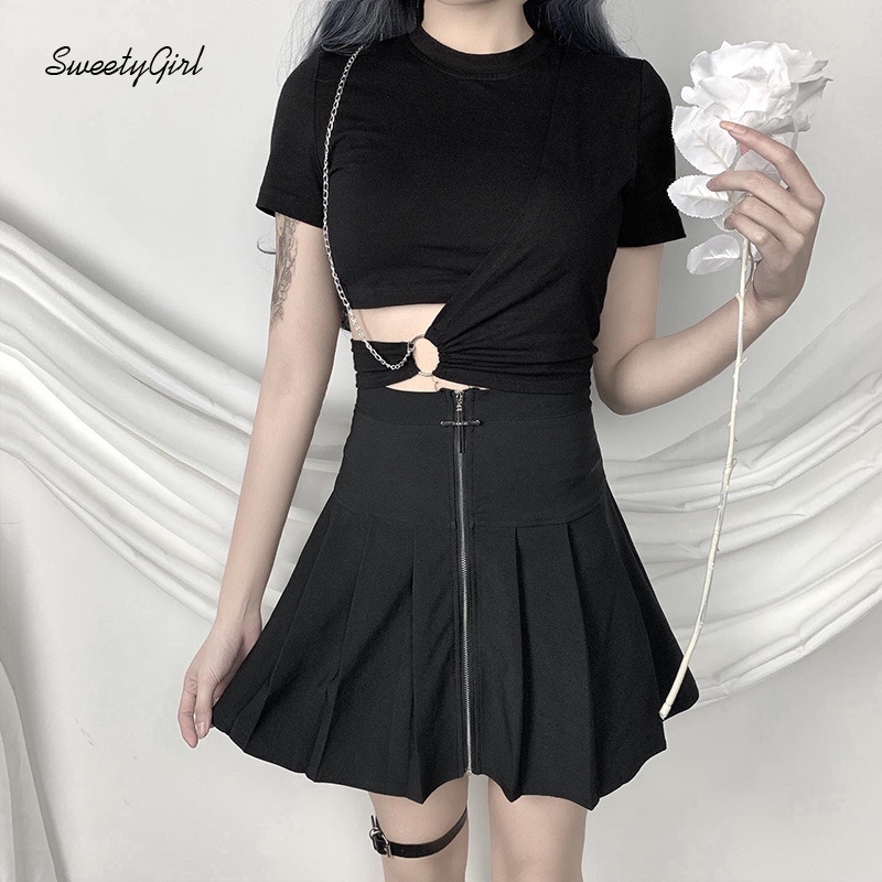 Áo thun ngắn tay cổ tròn dáng ôm thời trang gợi cảm cho nữ